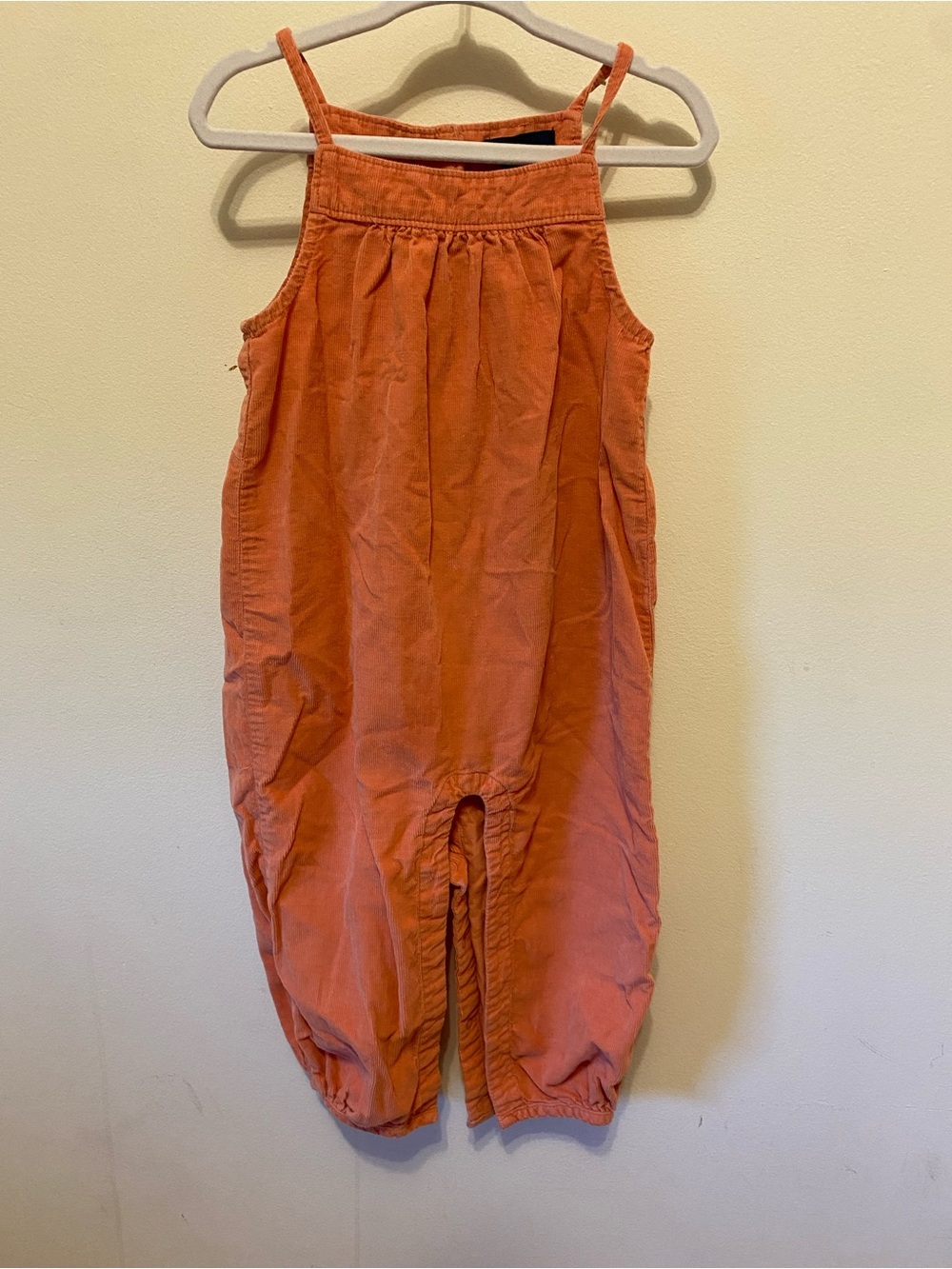 Baby Gap toddler girl coral corduroy overalls 18-24m